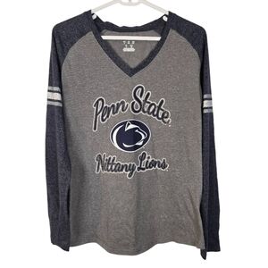 Penn State Nittany Lions Long Sleeve V-neck Shirt Women's Size Large